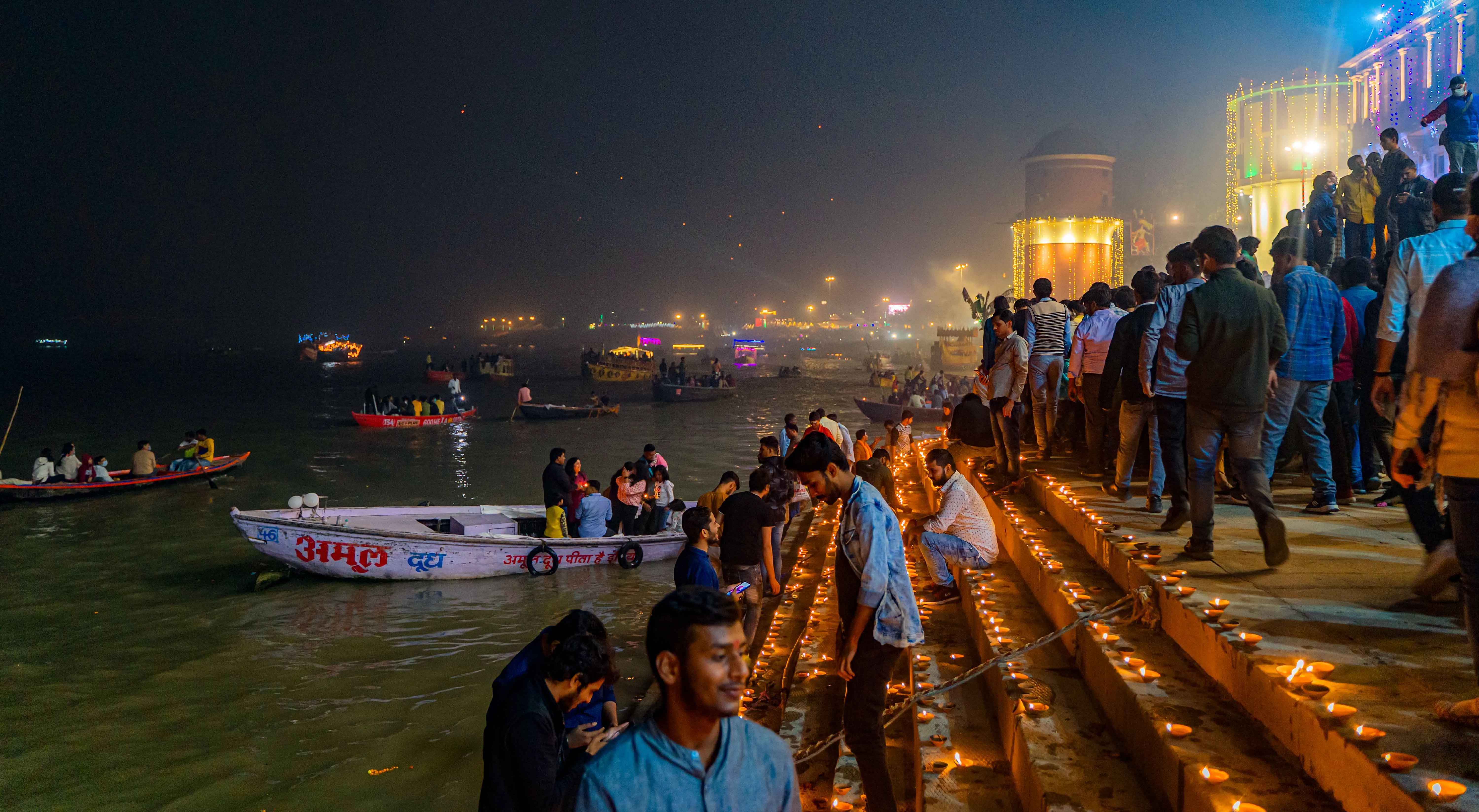 dev deepawali festival earthen lamps